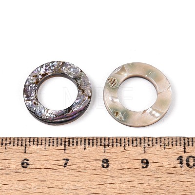 Natural Paua Shell Linking Rings SSHEL-N041-01A-1