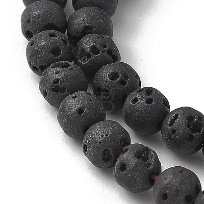 Synthetic Lava Rock Dyed Beads Strands G-H311-08D-03-1