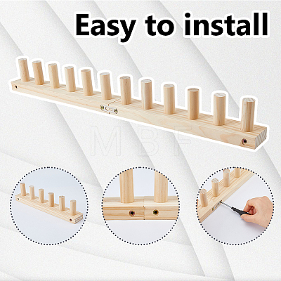 Wooden Knitting Loom Frame KNIT-WH0007-004-1