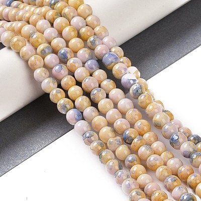 Baking Paint Glass Bead Strands GLAA-H031-01A-15-1