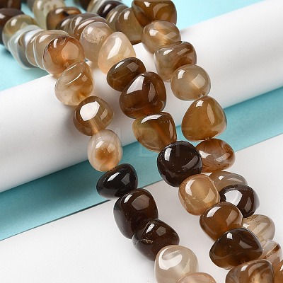 Natural Agate Beads Strands G-H295-B01-02-1