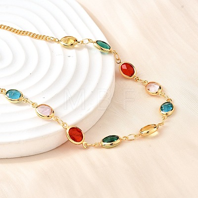 304 Stainless Steel Curb Chain Necklaces NJEW-V009-01G-1