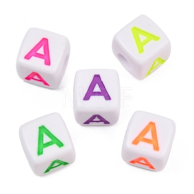 Opaque Acrylic Enamel European Beads AC-ACBA1794-04A-1