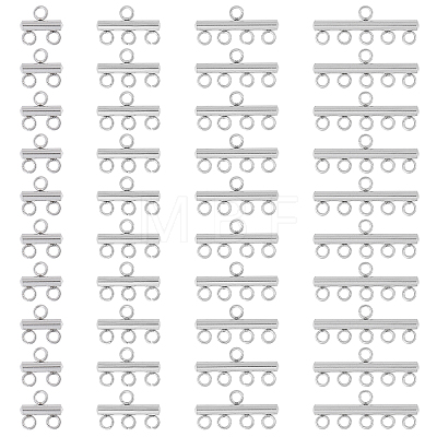 40Pcs 4 Styles 304 Stainless Steel Column Chandelier Component Links FIND-GO0003-59-1