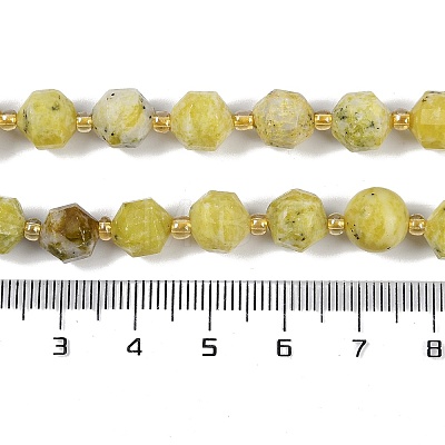 Natural Yellow Turquoise(Jasper) Beads Strands G-O201B-118F-1