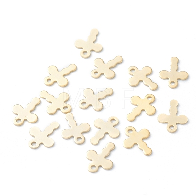 304 Stainless Steel Tiny Cross Charms STAS-H149-07G-1