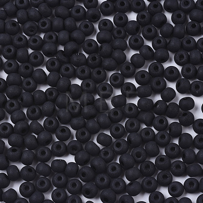 Frosted Colours Glass Beads SEED-S040-03A-01-1
