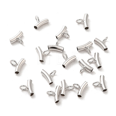 Rhodium Plated 925 Sterling Silver Tube Bails STER-NH0001-01P-1