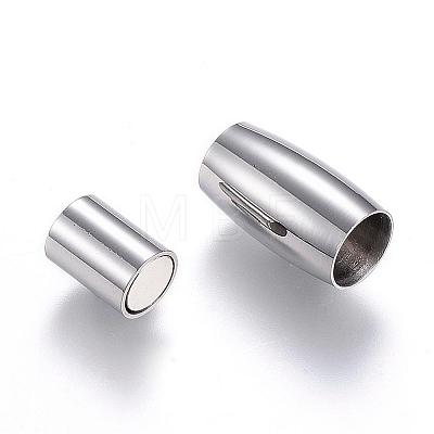 304 Stainless Steel Magnetic Clasps with Glue-in Ends STAS-D159-23-1
