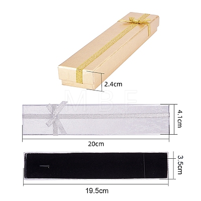 BENECREAT Rectangle Cardboard Bracelet Boxes CBOX-BC0001-04-1