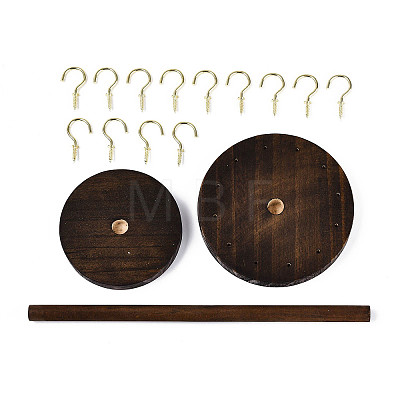 Flat Round Wooden Eyeglasses Organizer Holder ODIS-T002-01A-01-1