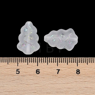 Frosted Transparent Acrylic Beads OACR-P029-04B-01-1