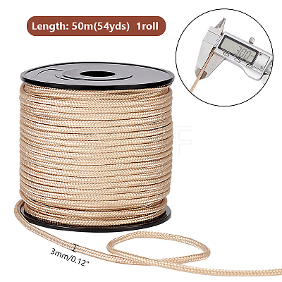 50M Nylon Braided Cords NWIR-WH0017-005-1