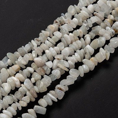 Natural Rainbow Moonstone Beads Strands G-A200-02-1