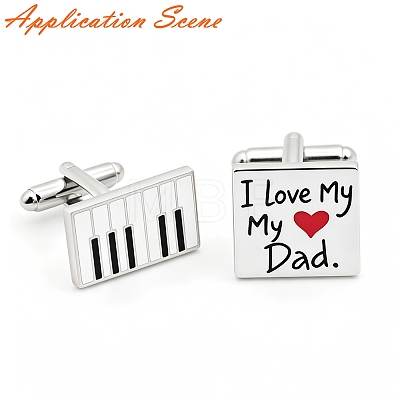 Oval 201 Stainless Steel Swank Cuff Links SA-CBAE2BD-01G-C-1