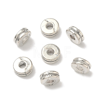Tibetan Style Flat Round Alloy Spacers Beads TIBEP-S293-070AS-LF-1