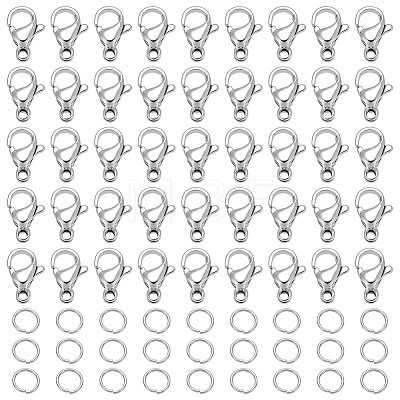 304 Stainless Steel Lobster Claw Clasps STAS-ME0002-92B-1