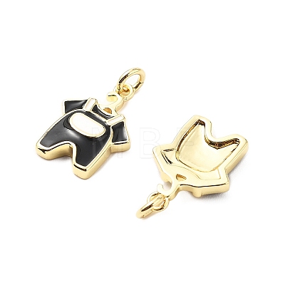 Brass Enamel Charms KK-L237-026G-1