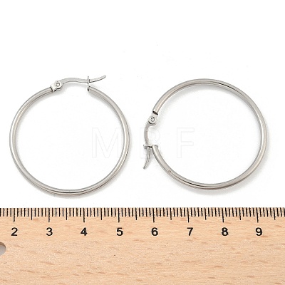 Tarnish Resistant 304 Stainless Steel Hoop Earrings EJEW-F105-08P-1