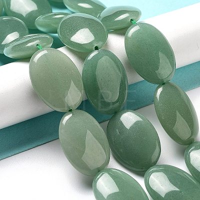 Natural Green Aventurine Beads Strands G-P528-D07-01-1