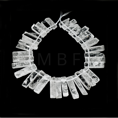 Chip Natural Quartz Crystal Graduated Beads Strands G-P064-01-1