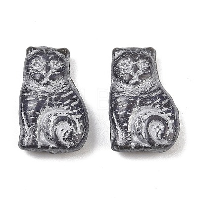 Czech Pressed Glass Beads GLAA-I061-02A-1