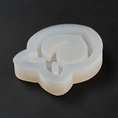 DIY Peach Shape Quicksand Silicone Molds DIY-E048-03-1