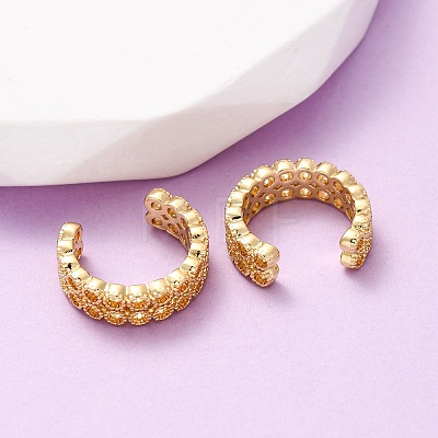 Brass C-Shaped Cuff Earrings EJEW-D332-05B-G-1