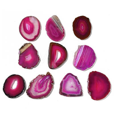 Natural Druzy Agate Slice Cabochons G-F826-E06-1