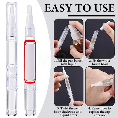 60Pcs Transparent PP Twist Pens MRMJ-AR0001-31-1