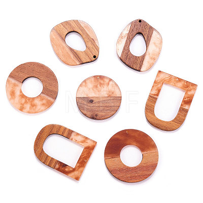 Resin & Wood Pendants RESI-CJ0001-42-1