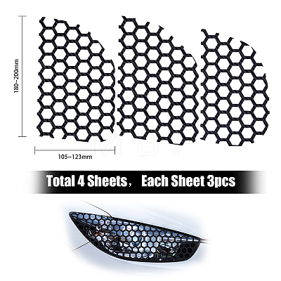 Paper Rear Tail Light Honeycomb Stickers DIY-WH0387-05-1