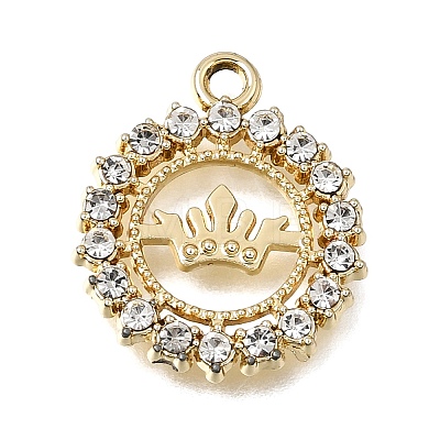 UV Plating Alloy Crystal Rhinestone Pendants RB-CBAD37D-08G-1