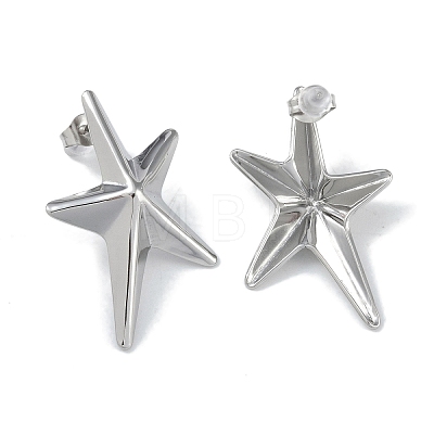 Non-Tarnish 304 Stainless Steel Stud Earrings for Women EJEW-U004-04P-1