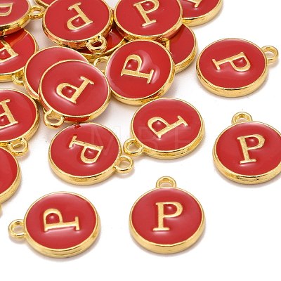 Golden Plated Alloy Enamel Charms ENAM-S118-03P-1