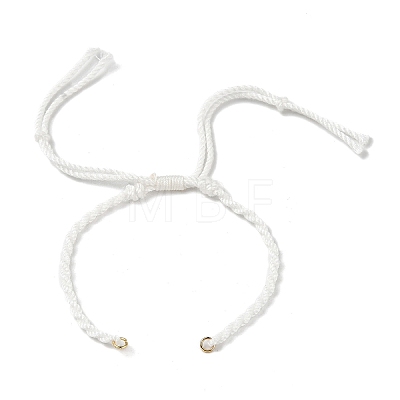 Braided Cotton Cord Bracelet Making MAK-L043-02G-15-1