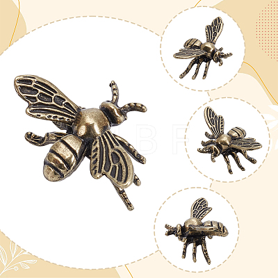 4Pcs Alloy Bees Display Decorations DJEW-SP0001-36-1