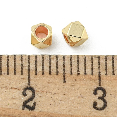 Rack Plating Brass Spacer Beads FIND-T071-03G-B01-RS-1