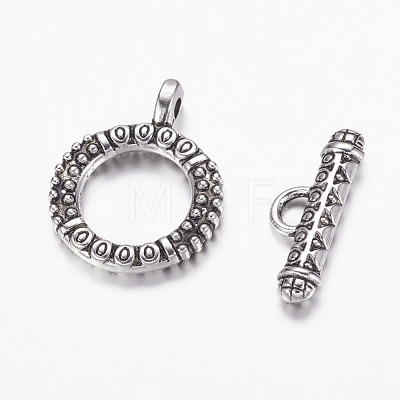 Tibetan Style Alloy Toggle Clasps LF0211Y-NF-1