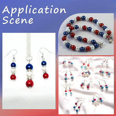 Independence Day Acrylic/ABS Plastic Imitation Pearl OACR-SP0001-66B-01-1