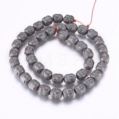 Electroplate Non-magnetic Synthetic Hematite Bead Strands G-P277-10F-1