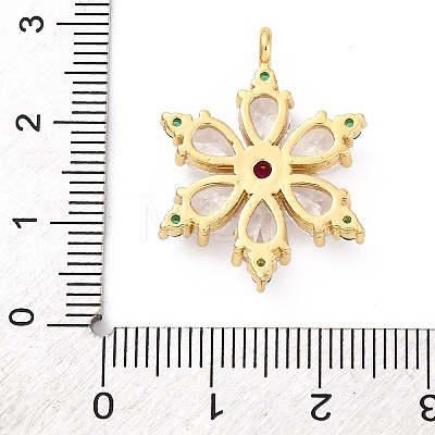 Rack Plating Brass with Cubic Zirconia Pendants KK-Q010-11G-1