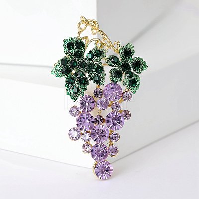 Grape Rhinestone Pins PW-WG39673-02-1