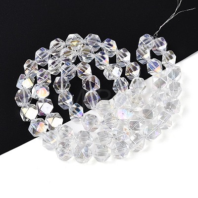 Electroplate Glass Beads Strands EGLA-T021-21A-1