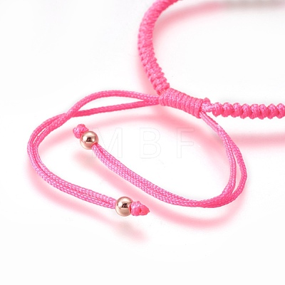 Nylon Cord Braided Bead Bracelets Making BJEW-F360-FRG11-1