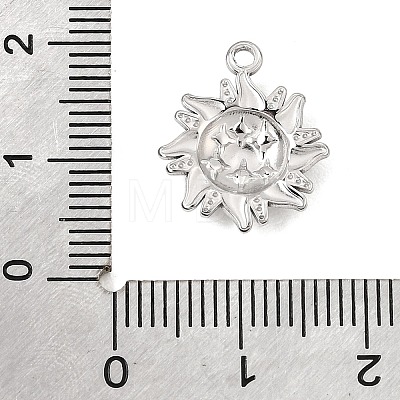 304 Stainless Steel Pendant Rhinestone Settings SA-CBA0563-33P-1