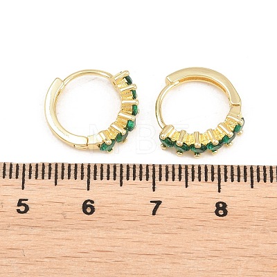 Brass Micro Pave Cubic Zirconia Hoop Earrings EJEW-P346-09G-01-1