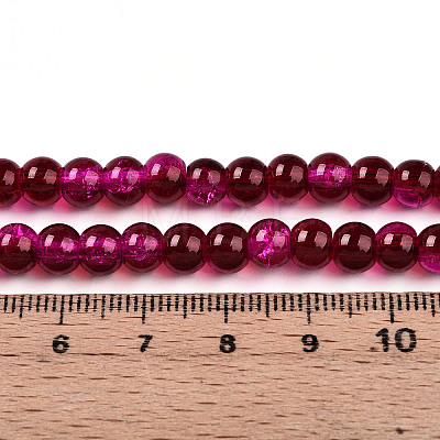 Crackle Glass Beads Strands X-CCG-Q002-6mm-08-1