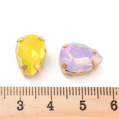 Teardrop Opal Sew On Rhinestones RGLA-G024-06A-G-1