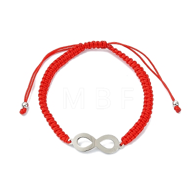 2Pcs Infinity 201 Stainless Steel Link Bracelets BJEW-JB13789-1